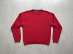 Vintage Chaps Ralph Lauren Knit Sweater Red XXL - Vint Drop
