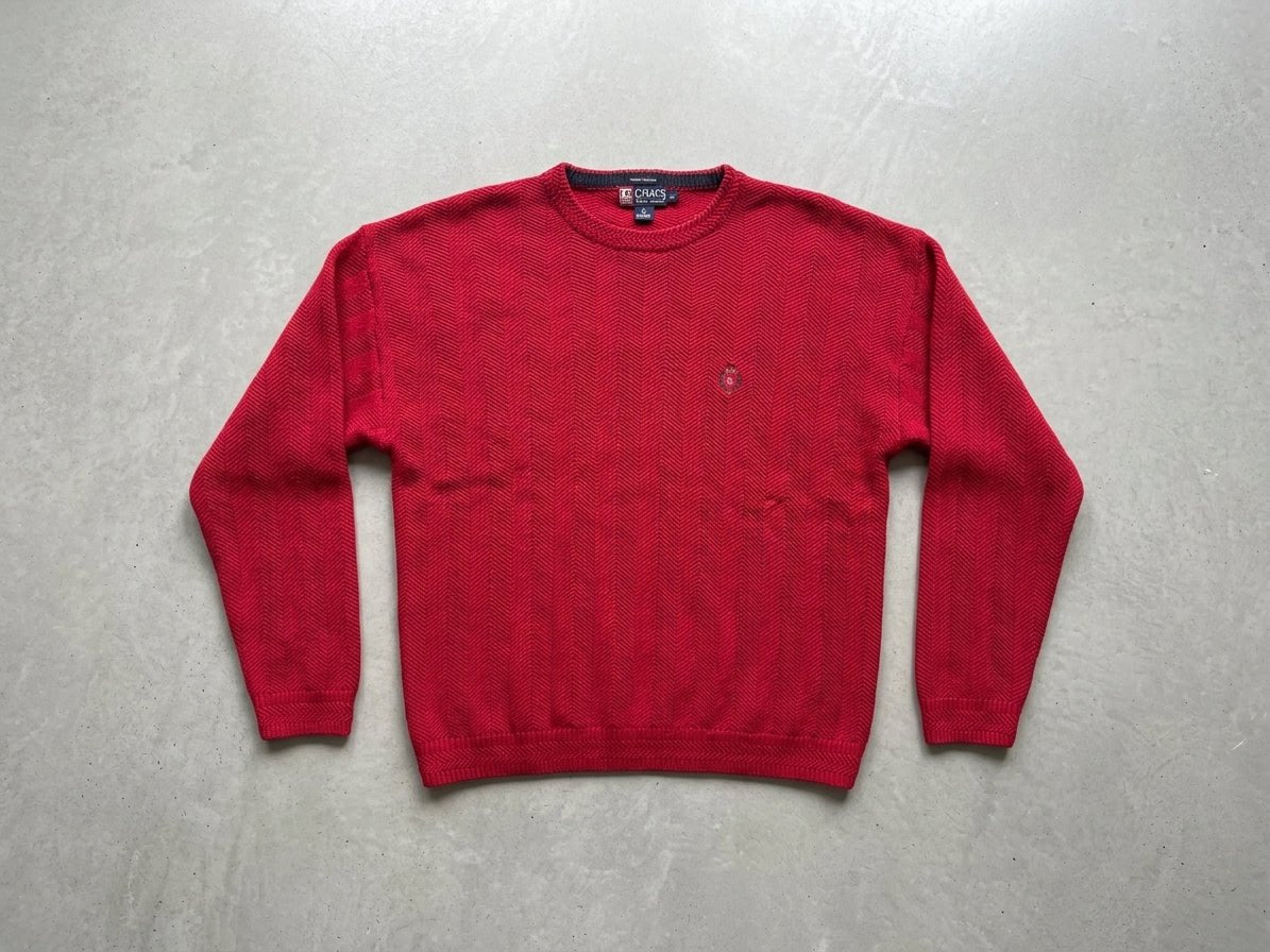 Vintage Chaps Ralph Lauren Knit Sweater Red XXL - Vint Drop