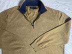 Vintage Nautica Quarter Zip Knit Sweater - Beige / Tan (XL) - Vint Drop