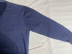 Vintage Nautica V-Neck Knit Jumper - Slate Blue (Size L) - Vint Drop