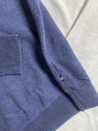 Vintage Nautica V-Neck Knit Jumper - Slate Blue (Size L) - Vint Drop